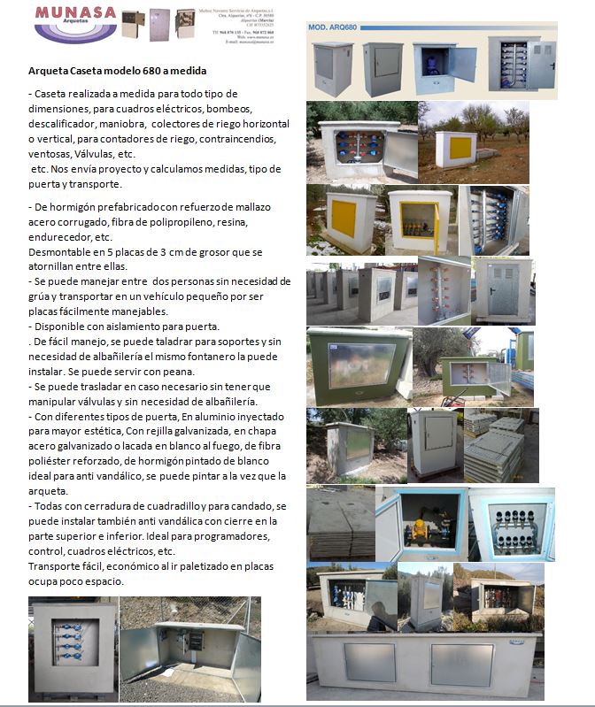 680 caseta, armario hormigón prefabricado a medida