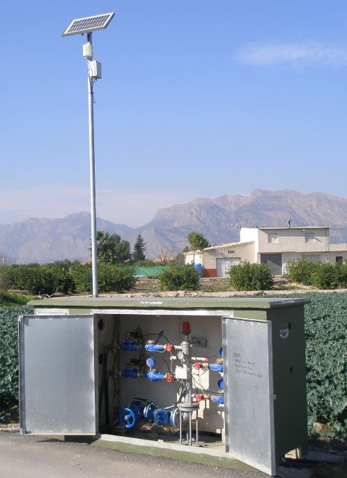 Caseta con colector hidrantes y tele-lectura 